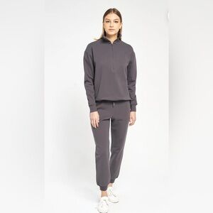 NEW GRANA | Supima Terry Jogger Asphalt Gray‎ Women’s Sz XL